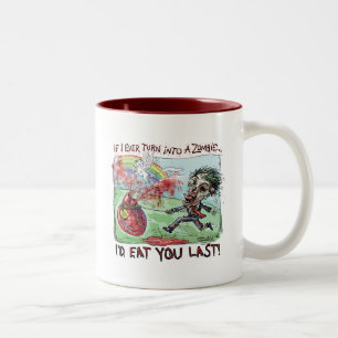 Be Mine Zombie Valentine Two-Tone Coffee Mug