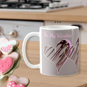 Be Mt Valentine Chocolate Syrup Heart Coffee Mug