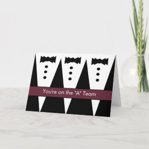 Be My Best Man with Tuxes - FUNNY Invitation