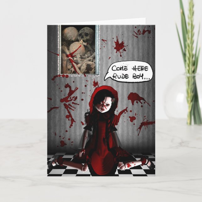 BE MY BLOODY VALENTINE! HOLIDAY CARD (Front)