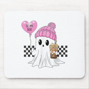 Be My Boo Cute Valentines Ghost Pink Valentines Da Mouse Mat