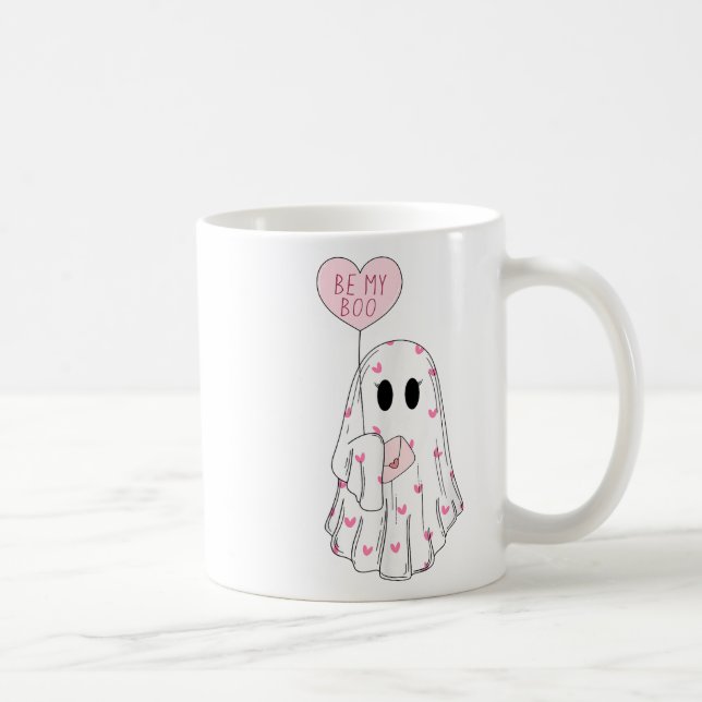 Be My Boo Ghost Funny Valentines Day  Coffee Mug (Right)