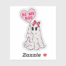 Be My Boo Ghost Valentine - Valentine Sticker