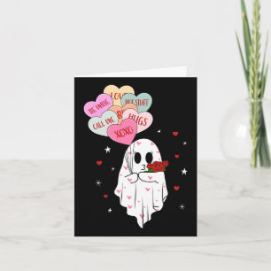 Be My Boo Valentine Ghost With Balloon Happy V Day Card