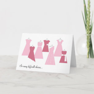 Be My Bridesmaid Card (Pink Dresses)