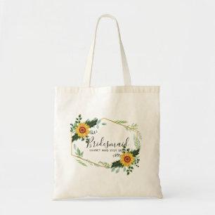 Be My Bridesmaid Flowergirl Maid Honor Thank You Tote Bag