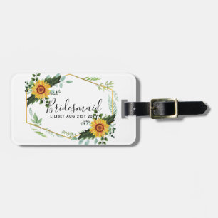 Be My Bridesmaid Flowergirl Maid Honour Thank You Luggage Tag