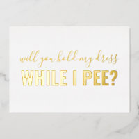 Be My Bridesmaid Funny Photo Foil Invitation