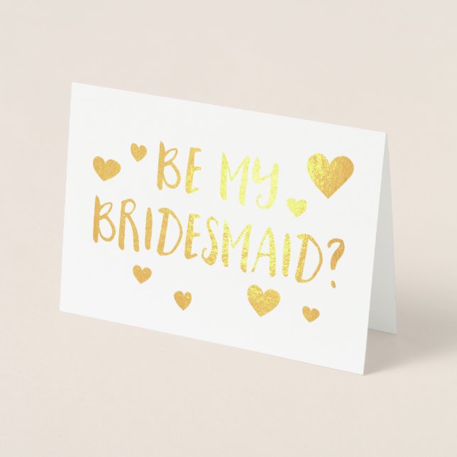 be my bridesmaid invitation bokeh hearts (Front)