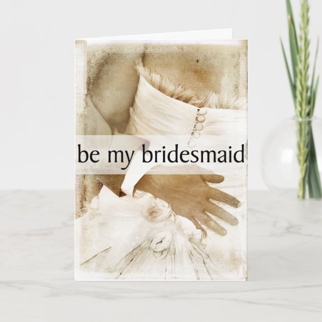 Be My Bridesmaid Invitation for Bridal Attendants (Front)
