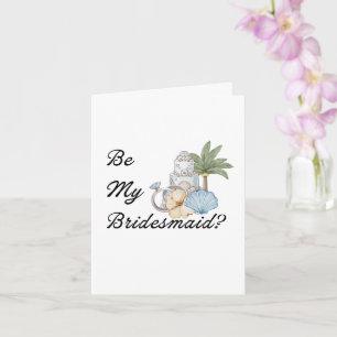 Be My Bridesmaid? Invitation Proposal Beach