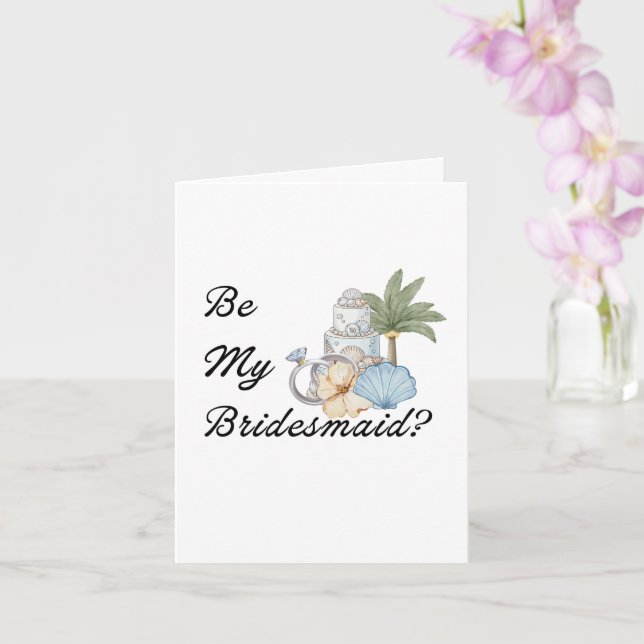 Be My Bridesmaid? Invitation Proposal Beach (Orchid)