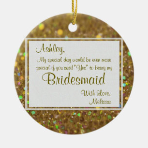 Be My Bridesmaid Keepsake Ceramic Tree Decoration