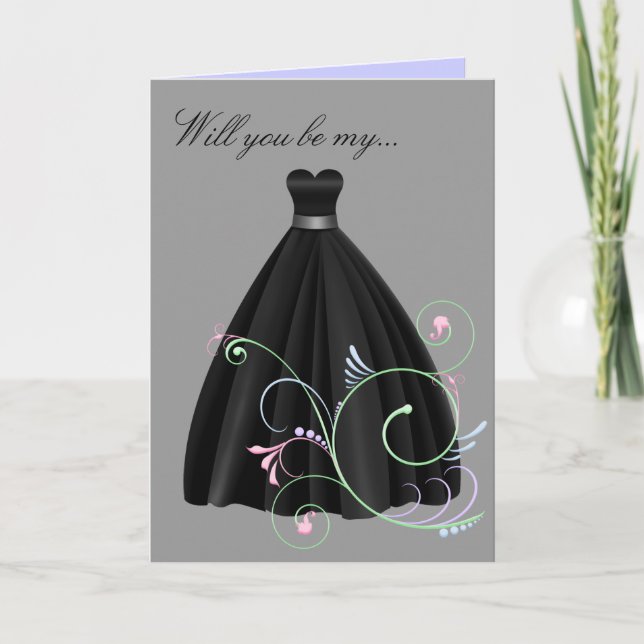 Be My Bridesmaid or Maid of Honour Card (Front)