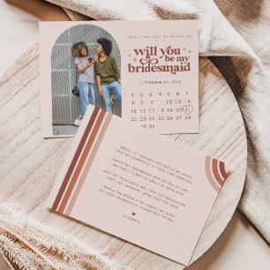 Be My Bridesmaid Photo & Calendar Card