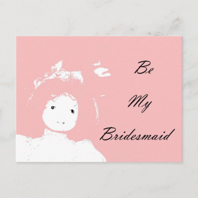 Be my bridesmaid postcard (Front)