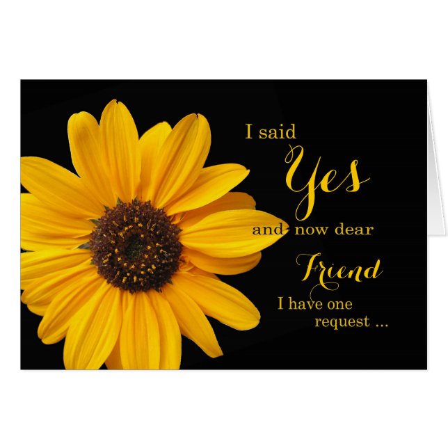 Be my bridesmaid? to Friend or other relationship (Front Horizontal)