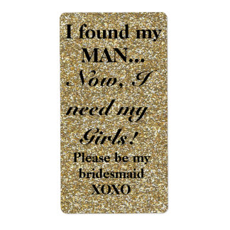 Be My Bridesmaid Wine Label