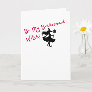 Be My Bridesmaid, Witch! Red Proposal Invitation