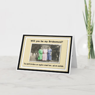 Be my Bridesmaid, with options? - FUNNY Invitation