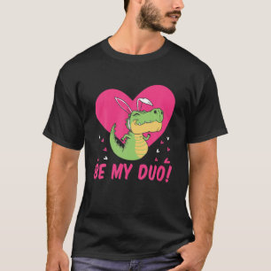 Be My Duo Cute Flying Dinosaur Valentine's Day Din T-Shirt