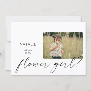 Be My Flower Girl Small Photo Proposal Invitation