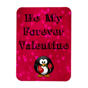 Be My Forever Valentine Penguin Magnet