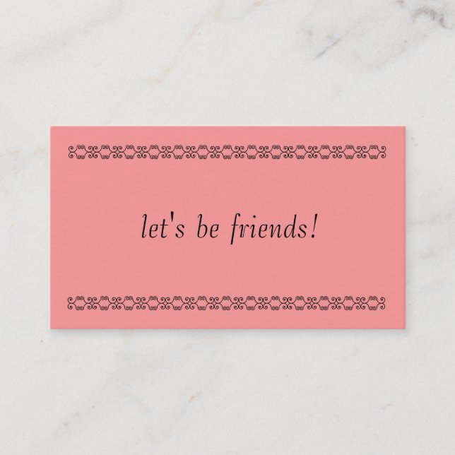 be my friend business card (Front)