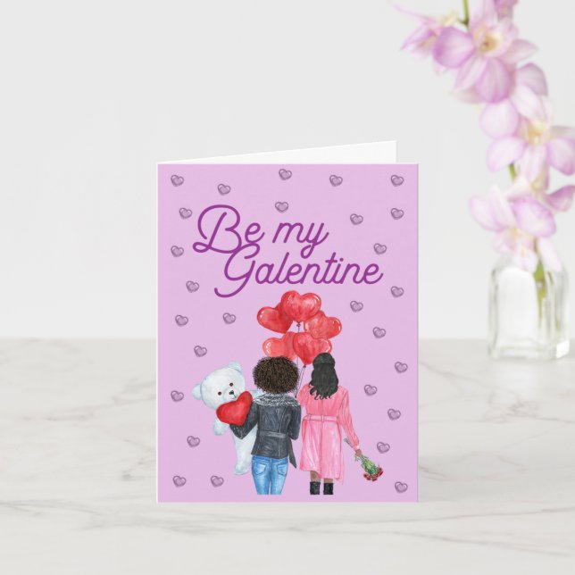 Be my Galentine - Galentine's Day Card (Orchid)