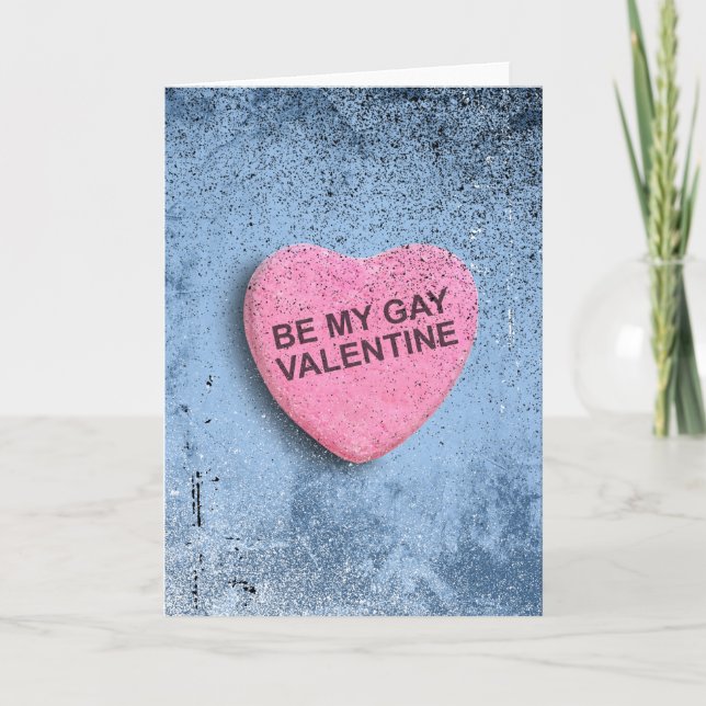 Be My Gay Valentin Holiday Card (Front)