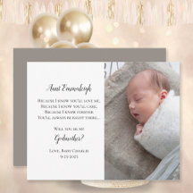 Be My Godmother Proposal Photo Invitation