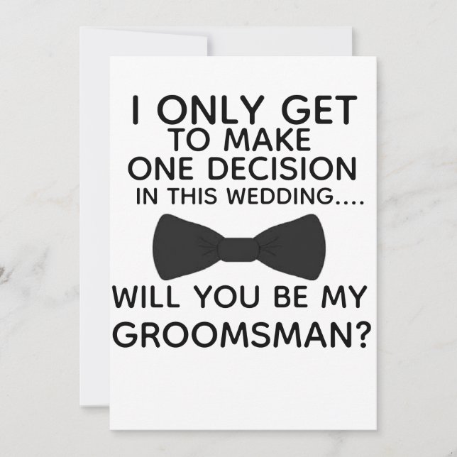 Be My Groomsman christmas wedding xmas Invitation (Front)