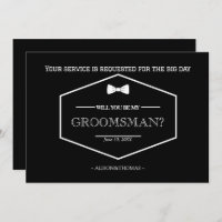 Be My Groomsman Proposal Wedding Invitation Card