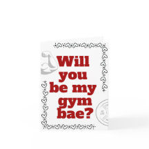 Be My Gym Bae Funny Valentine's Day Card