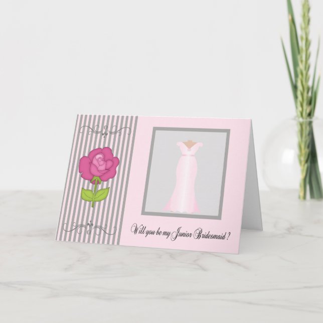 Be My Junior Bridesmaid Request Card (Front)