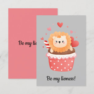 Be my lioness lion valentine invitation