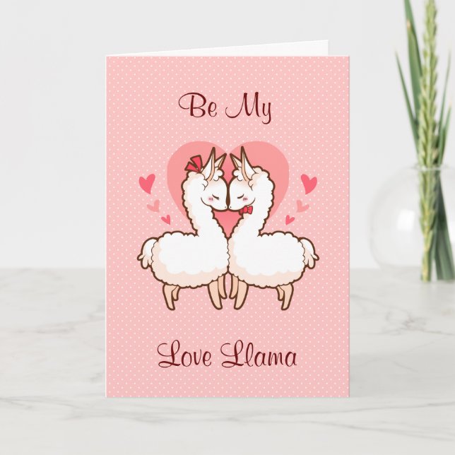 Be My Love Llama Card (Front)