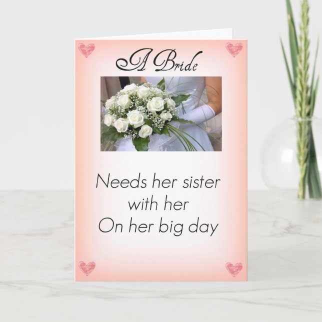 Be My Maid of Honor Sister Invitation (Front)