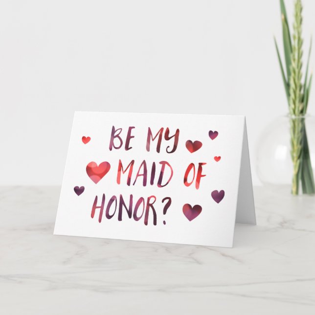 be my maid of honour bokeh invitation (Front)