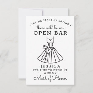 Be My Maid of Honour Card - Funny
