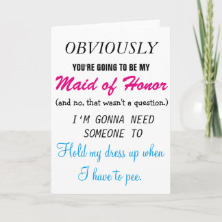 Be my Maid of Honour Invitation