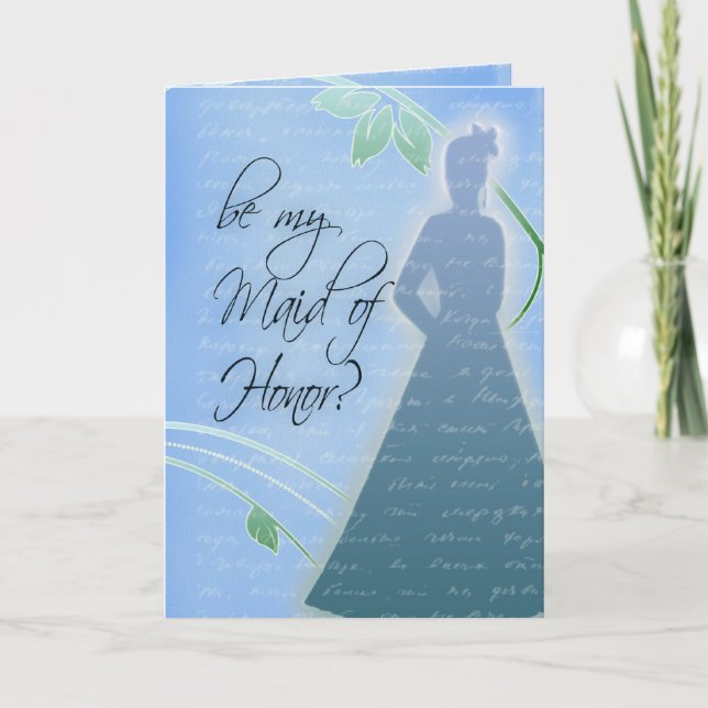 Be my Maid of Honour? Invitation (Front)