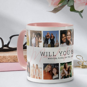 Be My Maid of Honour Photo Collage Mug