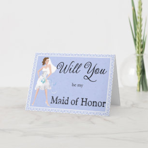 Be My Maid of Honour Wedding Invitation