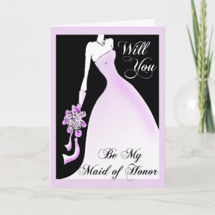 Be My Maid of Honour Wedding Invitation