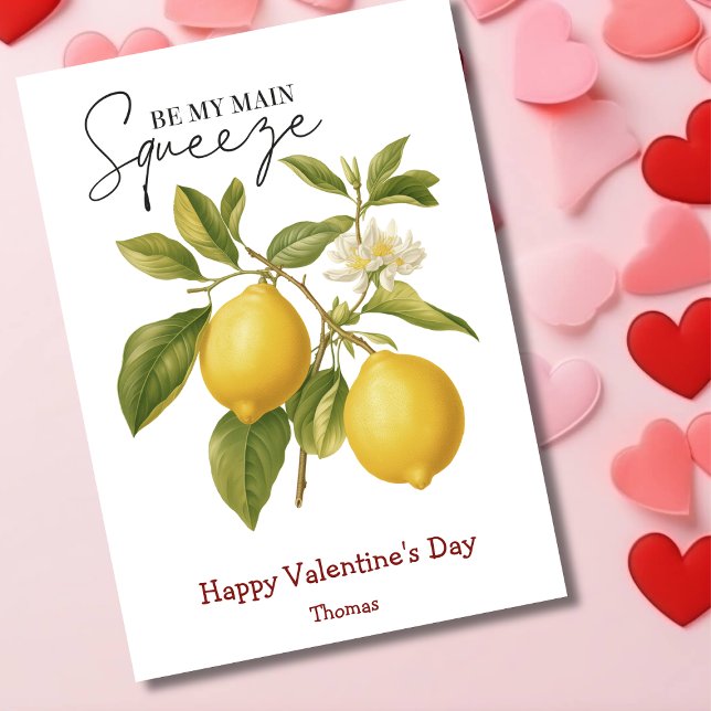 Be my main squeeze funny Valentine's Day Holiday Card (Creator Uploaded)