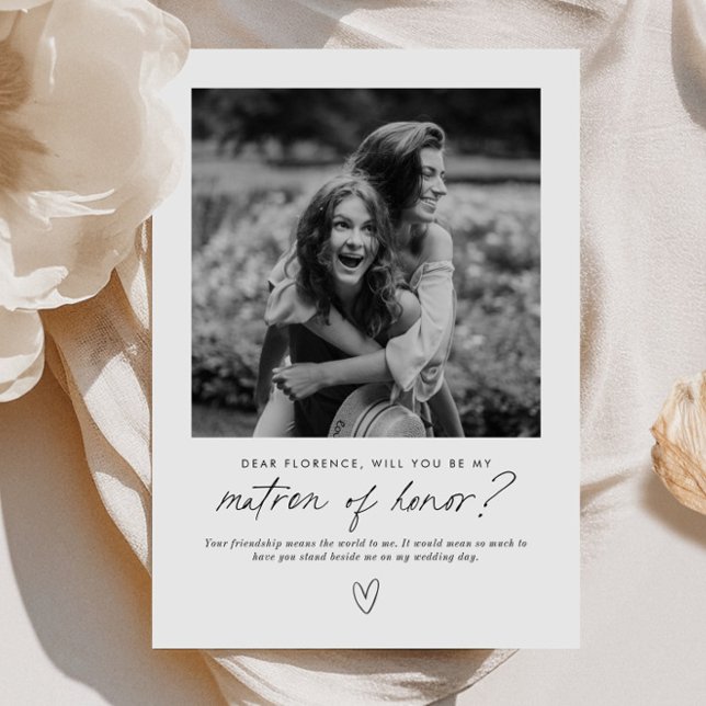 Be My Matron of Honour Handwritten Proposal Invitation (Zazzle Be My Matron of Honor Handwritten Proposal Invitation)