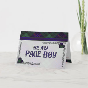 Be My Page Boy-  Armstrong Scottish Tartan Invitation