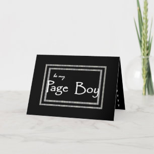 Be My Page Boy -  Wedding Invitation -