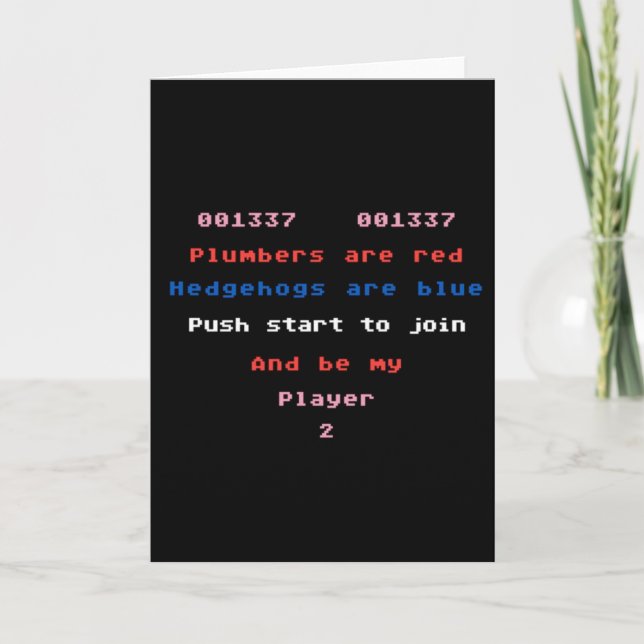 Be My Player 2 Card (Front)